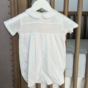 Petit Ami Romper with Bonnet 6 Months